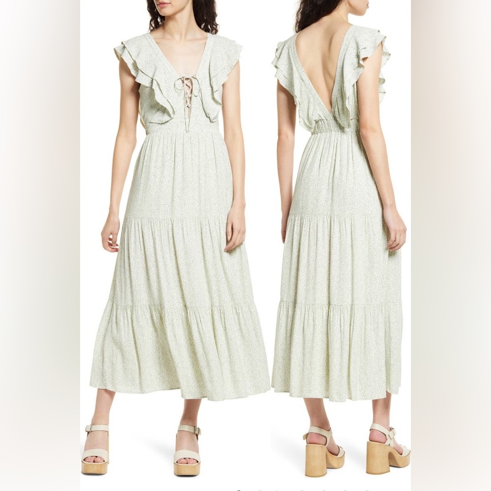 Lulu's Light Green Midi Dress